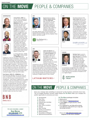 On the Move: People & Companies - Los Angeles Business Journal