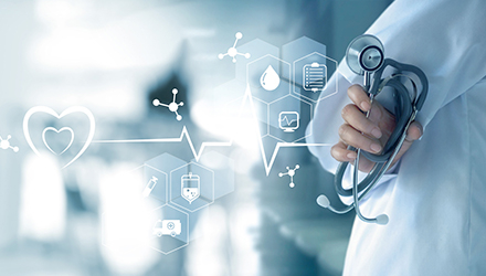 Doctor holding stethoscope