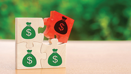 Money Puzzle Pieces