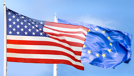 EU and USA Flags