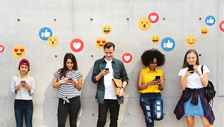 People using social media