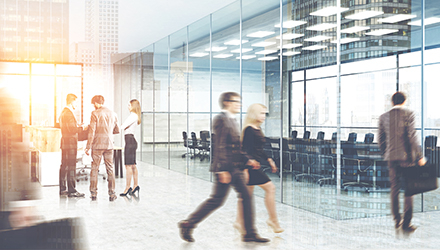 People working in an office