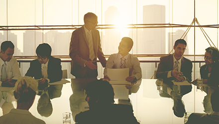 Meeting in conference room