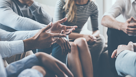 Group of people talking