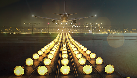 Airplane landing