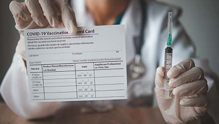 Covid Vaccination Card with Shot