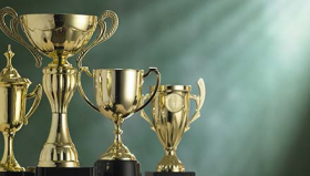 four gold trophies
