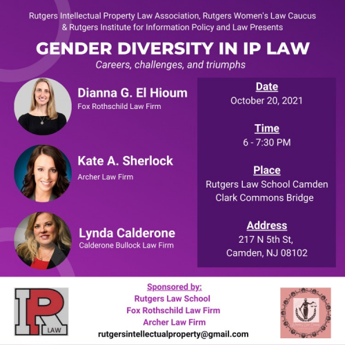 Gender in IP Law Panel Graphic