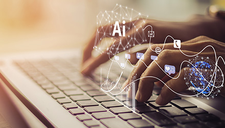 AI computer software typing
