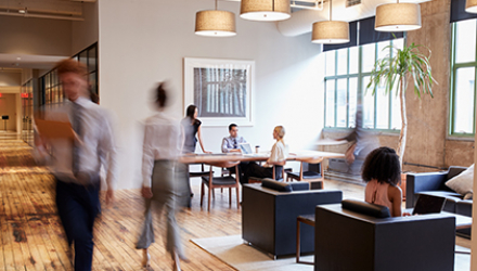 office, people walking