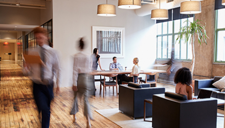 office, people walking