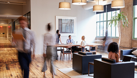 office, people walking
