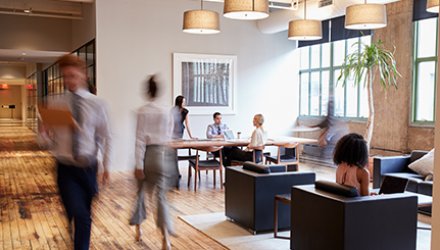 office, people walking