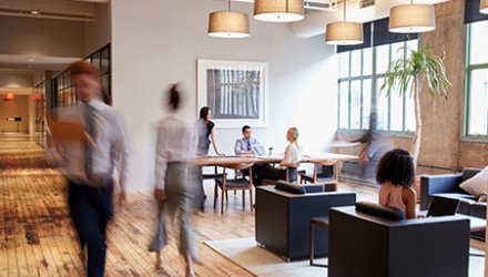 office, people walking