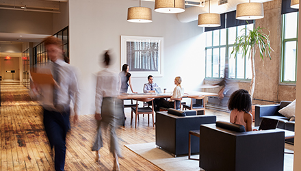 office, people walking