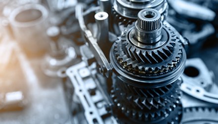 Car engine zoomed in