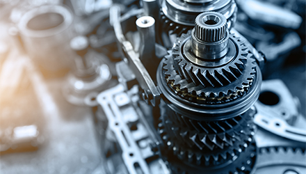 Car engine zoomed in