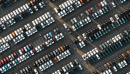 full parking lot