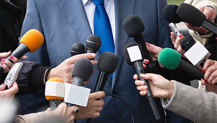 news microphones