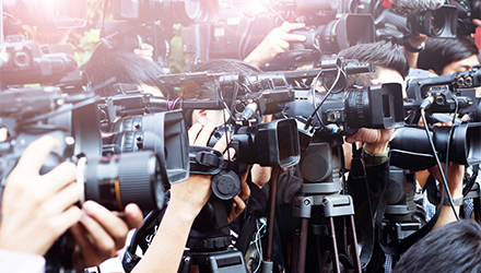 multiple cameras filming