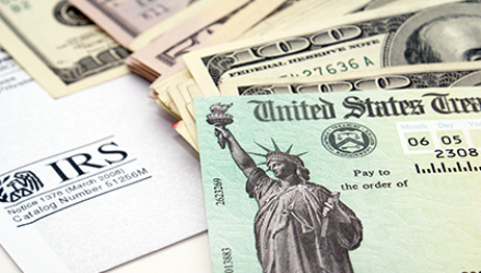 IRS document and currency