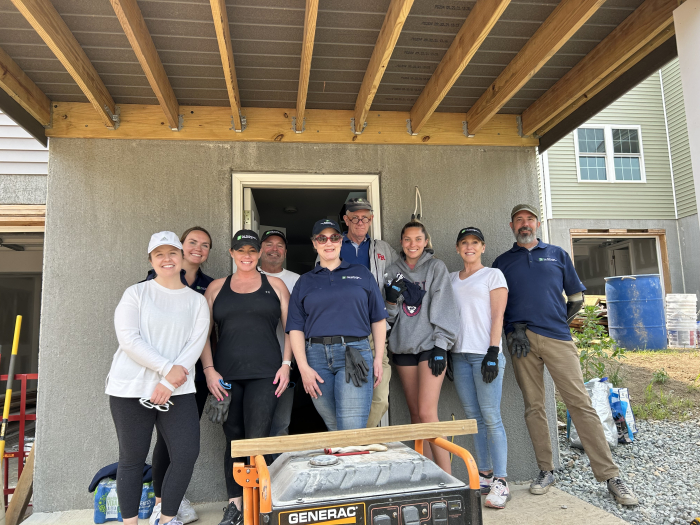 Exton office team volunteering for Habitat for Humanity.