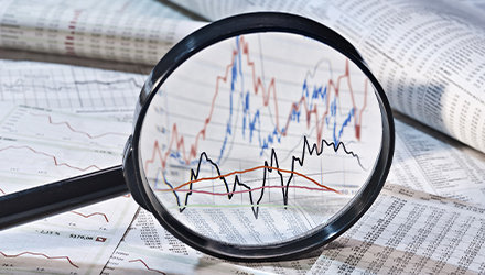 Line graphs in magnifying glass