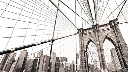 New York Bridge in Black and White