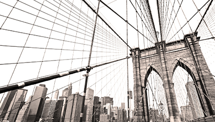 New York Bridge in Black and White