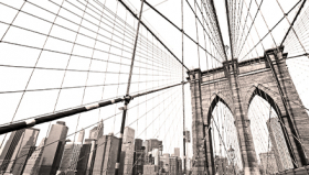 New York Bridge in Black and White