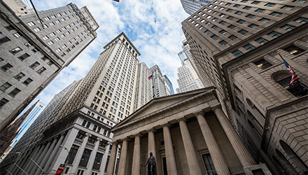 New York Skyscrapers Surrounding a Courthouse