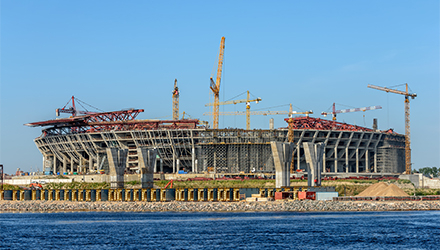 Stadium under construction