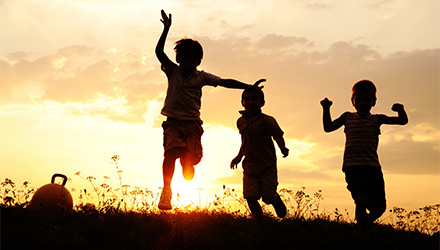Children playing outside
