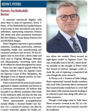 Kevin Peters Mass Lawyers Weekly Profile
