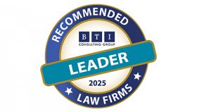 BTI Consulting Group 2025 Most Recommended Law Firms