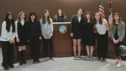 Fox's Moot Court Program with local students