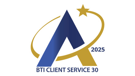 BTI Client Service 30 2025 Badge