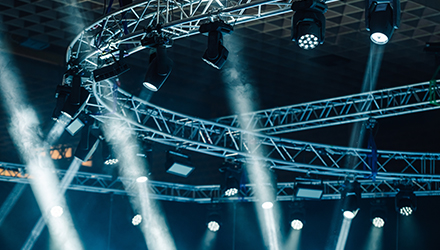 Concert hall stage lighting